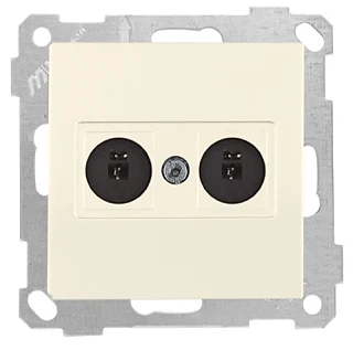 Mutlusan 2100 480 0102 Mek+Tuş Hoparlör Prizi Krem