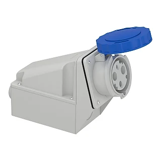 Schneider Electric 81178 PratiKa Eğik Duvar Prizi - 3*63 A - 2P + E - 200...250 V AC - IP67