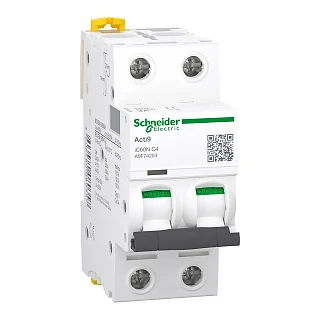 Schneider Electric A9F74204 Otomatik Sigorta, Acti9, 6kA, C-Eğrisi, 2-Kutup, 4A