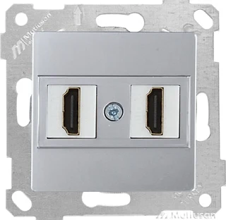 Mutlusan 2200 458 0182 Rita Mek+Tuş Data Prizi 2*HDMI İnox