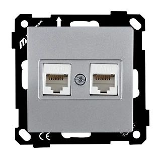 Mutlusan 2270 141 0192 EP Data Prizi 2*RJ45 CAT6E Gümüş