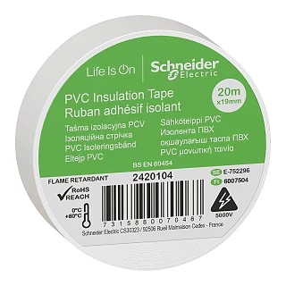 Schneider Electric 2420104 Thorsman - İzolasyon Bandı - 19mmx20mt - Beyaz