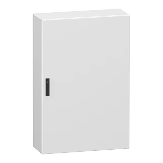 Schneider Electric NSYCRN128300 Düz çelik kapı, PanelSeT CRN, montaj plakası olmadan, 1200x800x300 mm, IP66, IK10, RAL7035