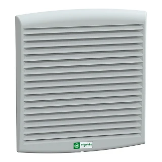 Schneider Electric NSYCVF165M24DPF ClimaSys zorunlu havalandırma. IP54, 188m3/h, 24V DC, dış ızgara ve filtre G2 ile