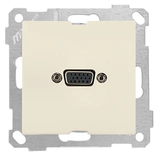 Mutlusan 2100 460 0102 Mek+Tuş VGA Prizi Krem