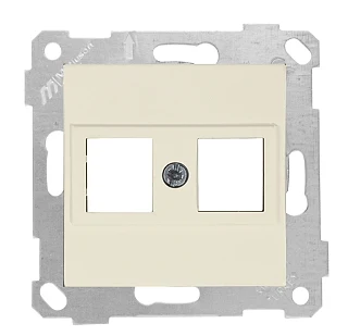Mutlusan 2200 137 0102 Rita Mek+Tuş Data Prizi 2*RJ45 Konnektörsüz Krem