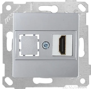 Mutlusan 2200 457 0182 Rita Mek+Tuş Data Prizi 1*HDMI İnox