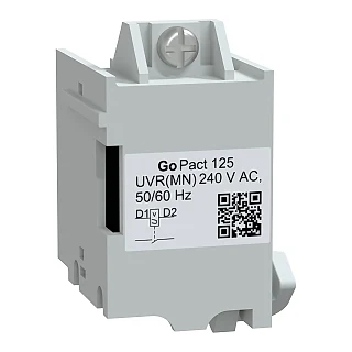 Schneider Electric G12UVR230AC Aksesuar, GoPact Şalter 125 Düşük Gerilim Bobini (MN) AC 230V