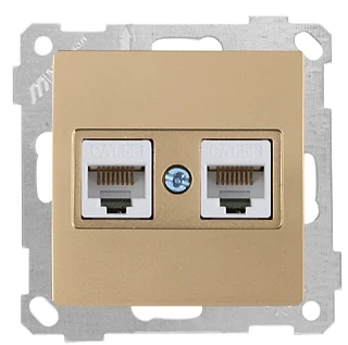 Mutlusan 2100 138 0101 Data Prizi 2*RJ45 CAT5E Beyaz