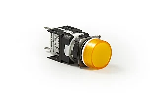 EMAS D080YXS D Serisi Plastik LED'li 12-30V AC/DC Yuvarlak Sarı 16 mm Sinyal