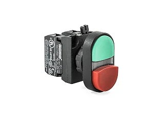 EMAS CP102K21KY CP Serisi Plastik 1NO+1NC Çiftli 1 Çıkık Kırmızı-Yeşil 22 mm Buton