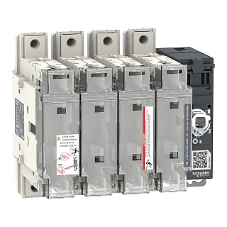 Schneider Electric LV481524 Anahtar bağlantı kesici sigorta, FuPacT GSC125, 125 A, 4 kutuplu, sigorta tipi NFC 22 x 58 mm, ön ve sağ taraf kontrolü