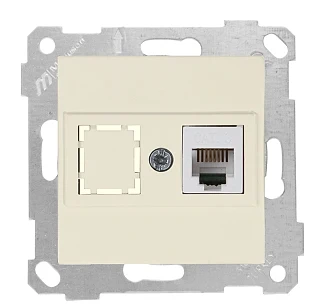 Mutlusan 2200 125 0102 Rita Mek+Tuş Telefon Prizi 1XRJ11 Krem