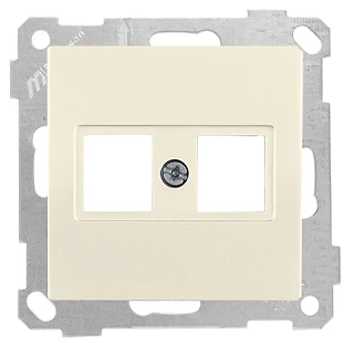 Mutlusan 2100 137 0102 Data Prizi 2*RJ45 Konnektörsüz Krem