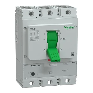 Schneider Electric G80N3TM800 Devre kesici, GoPact MCCB 800, 3 kutup, 50kA, 415VAC'de, 800A sınıfı, TMD açtırma ünitesi, Ayar