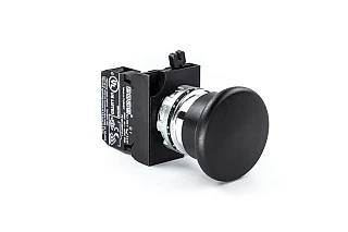 EMAS CM100MH CM Serisi Metal 1NO Yaylı 40 mm Mantar Siyah 22 mm Buton