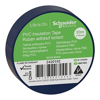 Schneider Electric 2420102 Thorsman - İzolasyon Bandı - 19mmx20mt - Mavi