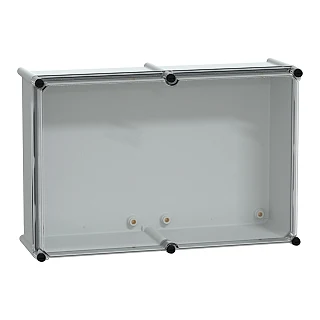 Schneider Electric NSYPLS3654G PLS kutu, polyester arka, şeffaf PC kapak IP66 36x54x18cm