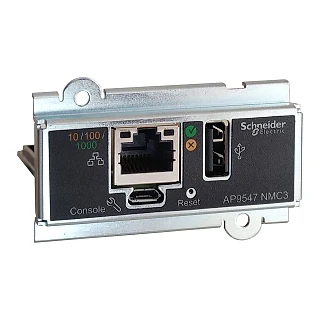 Schneider Electric AP9547 Easy UPS 3S, 3M, 3L, Galaxy 3L, Galaxy PW modelleri için Ağ Yönetim Kartı 3 (NMC3), uzaktan UPS izleme ve yönetimi
