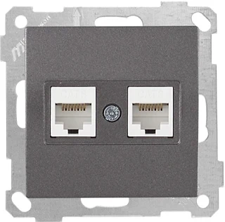Mutlusan 2100 141 0195 Data Prizi 2*RJ45 CAT6 Füme