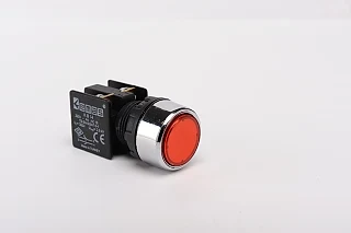 EMAS KB14DK KB Serisi Plastik 1NO+1NC Yaylı Düz Kırmızı 22 mm Buton