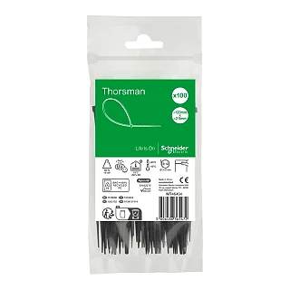 Schneider Electric IMT46404 Thorsman, Kablo bağı 120x2.5mm, Siyah
