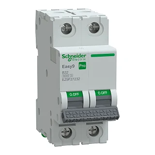 Schneider Electric EZ9F27232 Otomatik Sigorta, Easy9 Pro, 6kA, B-Eğrisi, 2-Kutup, 32A