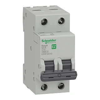 Schneider Electric EZ9F34210 Otomatik Sigorta, Easy9, 4,5kA, C-Eğrisi, 2-Kutup, 10A