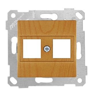 Mutlusan 2200 137 0158 Rita Mek+Tuş Data Prizi 2*RJ45 Konnektörsüz Meşe