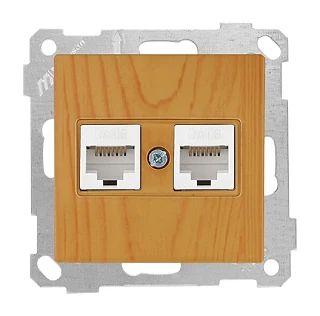 Mutlusan 2100 141 0158 Data Prizi 2*RJ45 CAT6 Meşe