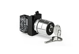EMAS CM100AC20 CM Serisi Metal 1NO (0-I) 60° Anahtarlı Kalıcı Tüm Pozisyonlarda Anahtarı Çıkan 22 mm Buton
