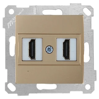 Mutlusan 2200 458 0180 Rita Mek+Tuş Data Prizi 2*HDMI Antik Altın