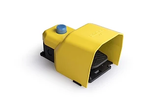 EMAS PDKS11GX23 PDK Serisi Metal Korumalı (1NO+1NC)+2NC İki Kademeli Resetli Tekli Sarı Plastik Pedal