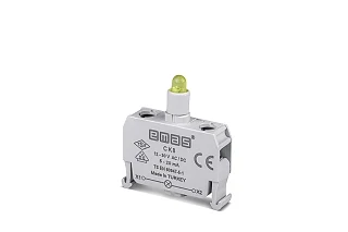 EMAS CK8 Yedek LED'li 12-30V AC/DC Sarı Sinyal Blok Kumanda Kutusu için (C Serisi)