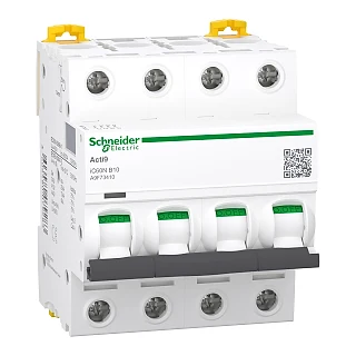 Schneider Electric A9F73410 Otomatik Sigorta, Acti9, 6kA, B-Eğrisi, 4-Kutup, 10A
