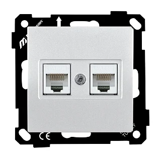 Mutlusan 2270 138 0101 EP-Data Prizi 2*RJ45 CAT5E Beyaz