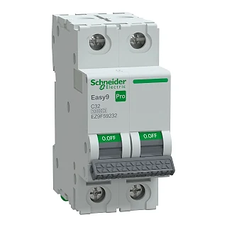 Schneider Electric EZ9F59232 Otomatik Sigorta, Easy9 Pro, 10kA, C-Eğrisi, 2-Kutup, 32A
