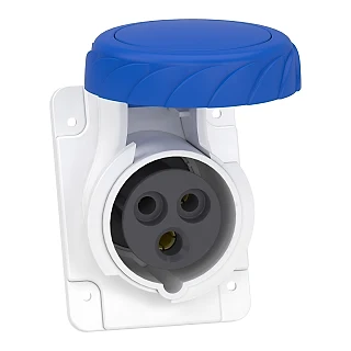 Schneider Electric PKY16F723 PratiKa Eğik Makina Prizi, - hızlı bağlantı - 3*6A - 2P + E - 200...250 V AC