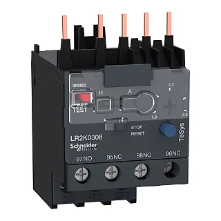Schneider Electric LR2K0308 TeSys K - Diferansiyel Termal Aşırı Yük Röleleri - 1,8...2,6 - Sınıf 10A