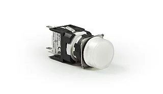 EMAS D050YXB D Serisi Plastik LED'li 12-30V AC/DC Yuvarlak Beyaz 16 mm Sinyal