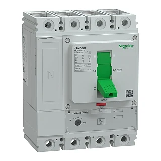 Schneider Electric G40N4A320 Kompakt şalter, GoPact MCCB 400, 4 kutuplu, 50 kA (415 V AC), 320 A, TMD koruma ünitesi, ayarlı