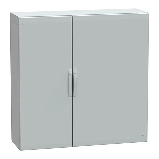 Schneider Electric NSYPLA12124G Yer standı polyester kutu, Thalassa PLA, düz kapı, tamamen mühürlü, 1250x1250x420mm, IP65, IK10