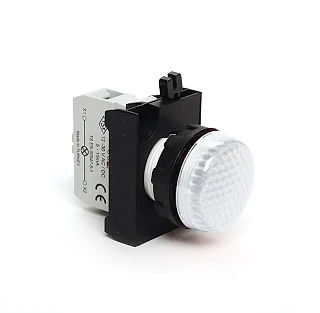 EMAS CP050XB CP Serisi Plastik LED'li 12-30V AC/DC Beyaz 22 mm Sinyal