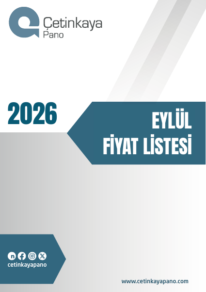 Çetinkaya Pano Eylül 2026 fiyat listesi kapağı
